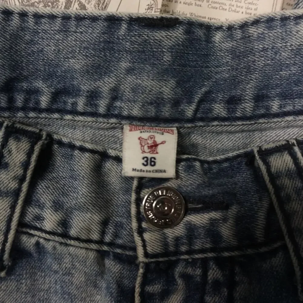 36 - Vintage Y2K True Religion Pants faded washed denim
